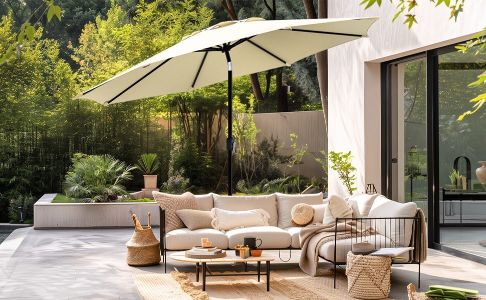 Parasol de Jardin Inclinable 270cm — Beige